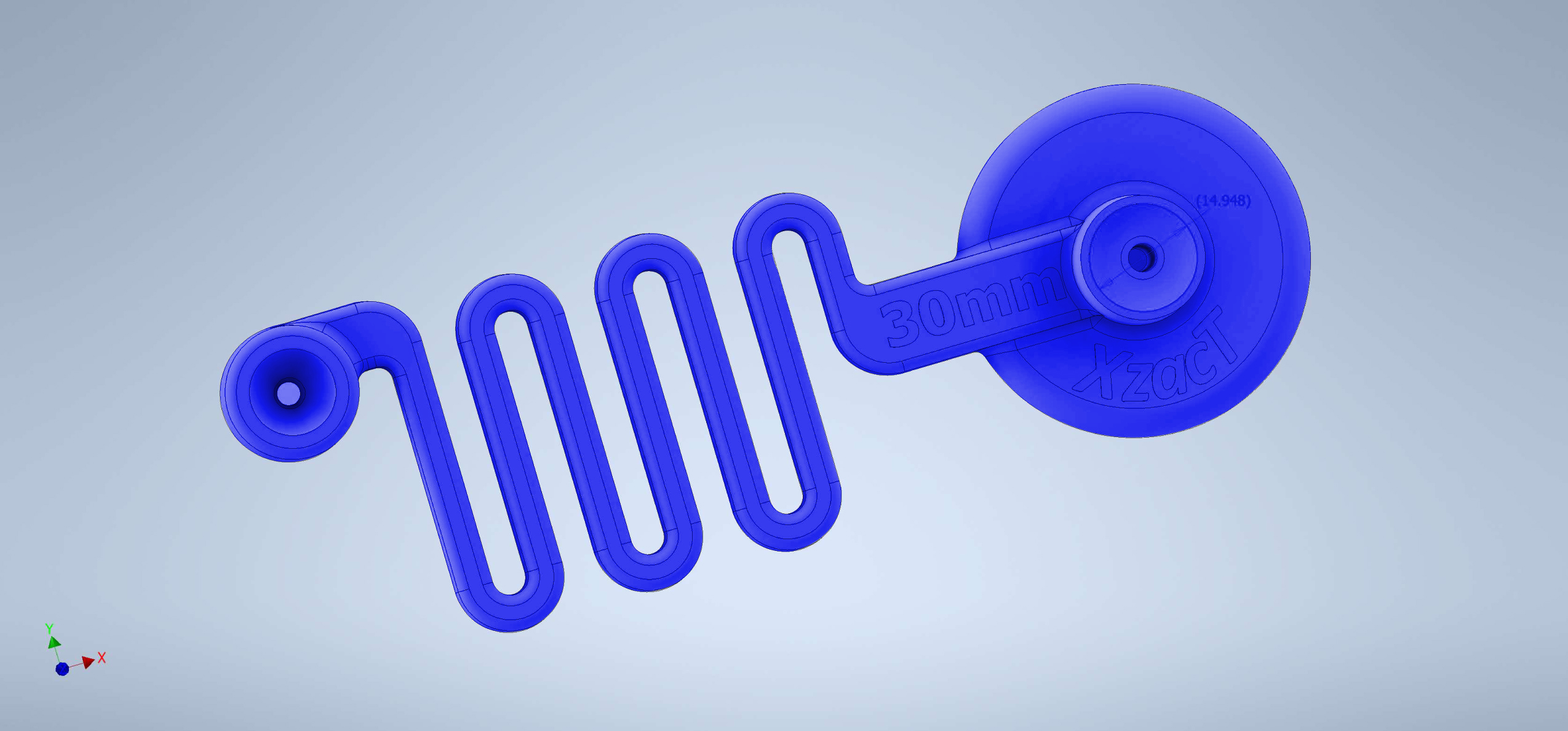 XzacT 30mm blue golf tee